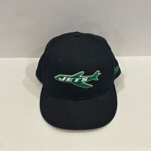 New Era New York Jets Snapback Hat Black Unisex Adjustable Cap